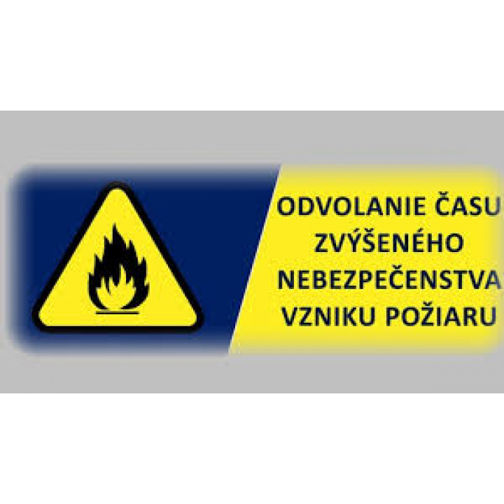 Oznam - odvolanie zvýšeného nebezpečenstva požiaru