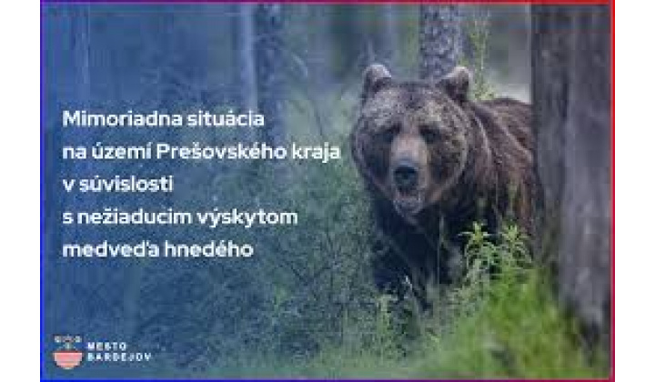 Uznesenie vlády SR k návrhu na vyhlásenie mimoriadnej situácie spôsobenej nežiaducimm výskytom medveďa hnedého